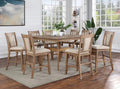 Transitional Set Of 2 Counter Height Chairs Natural Tone And Beige Solid Wood Chair Paddedupholstered Seat Kitchen Dining Room Furniture Natural Dining Room Modern,Transitional Side Chair Solid Wood