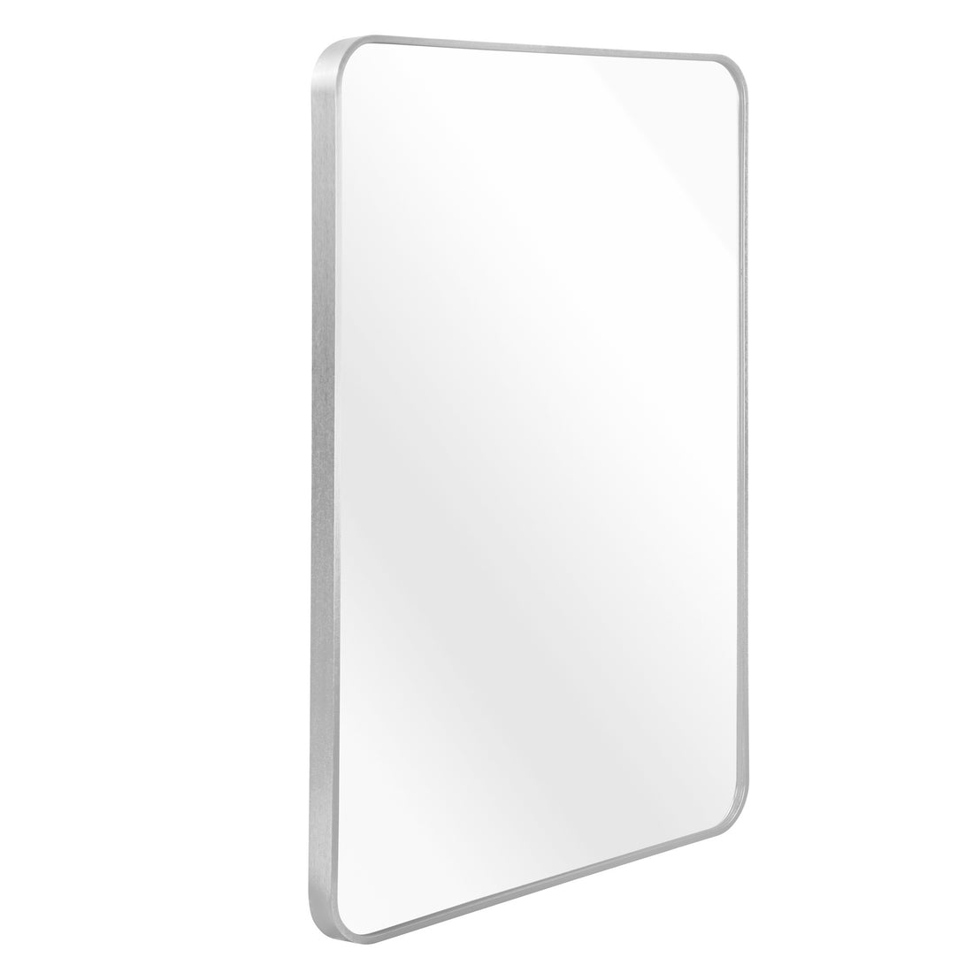 Silver 24 "X32" Rectangular Bathroom Wall Mirror Silver Classic Mdf Glass Aluminium Alloy