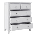 White Solid Wood 5 Pieces Full Bedroom Sets Bed Nightstand*2 Chest Dresser Old Sku:Bs515100Aak Full White 5 Piece Set Solid Wood