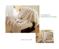 Large Cream Throw Blanket For Couch And For Bed, Soft And Cozy As Rabbit Fur Light Brown Fabric