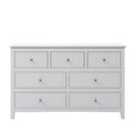 7 Drawers Solid Wood Dresser In White Old Sku:Wf283151Aak White Solid Wood