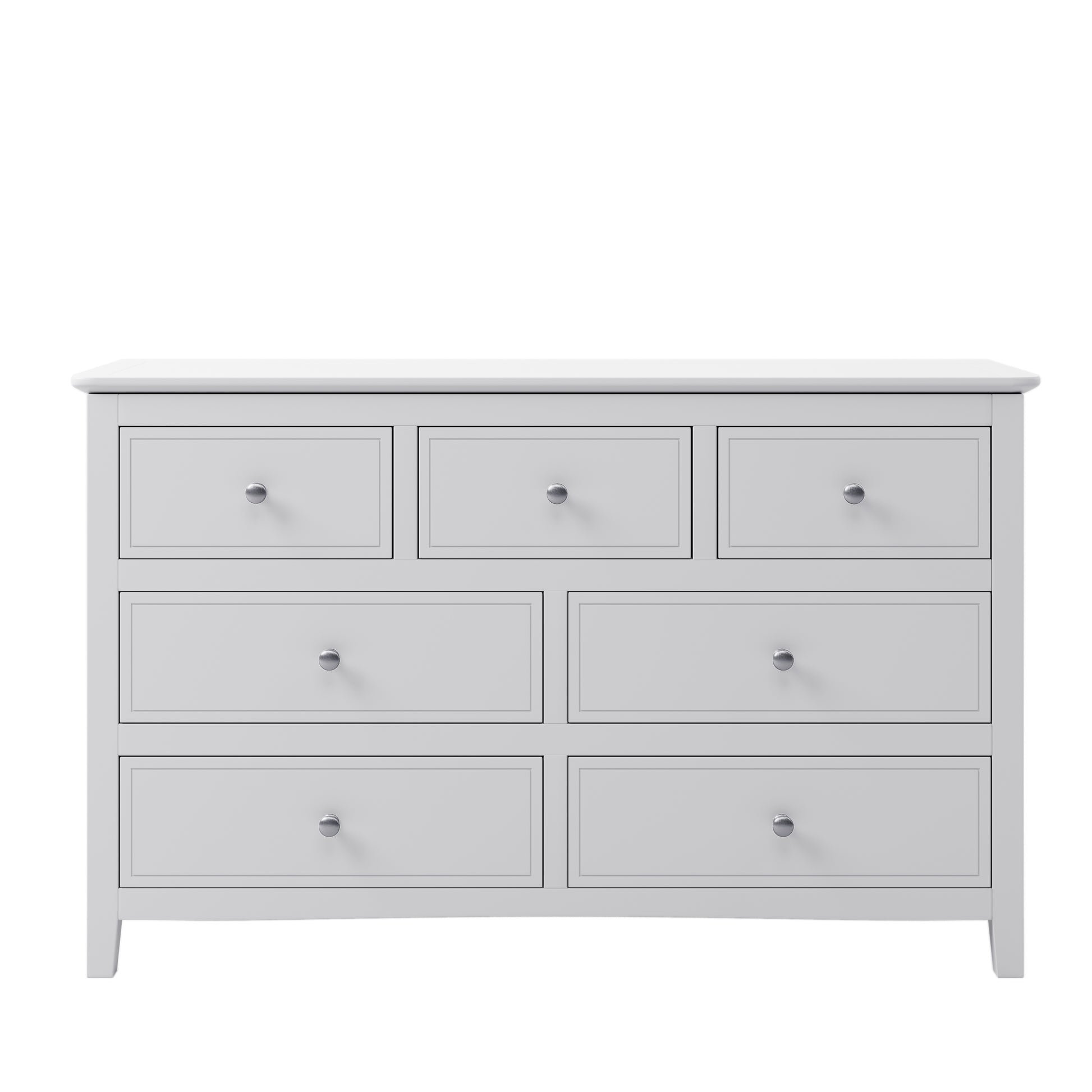 7 Drawers Solid Wood Dresser In White Old Sku:Wf283151Aak White Solid Wood