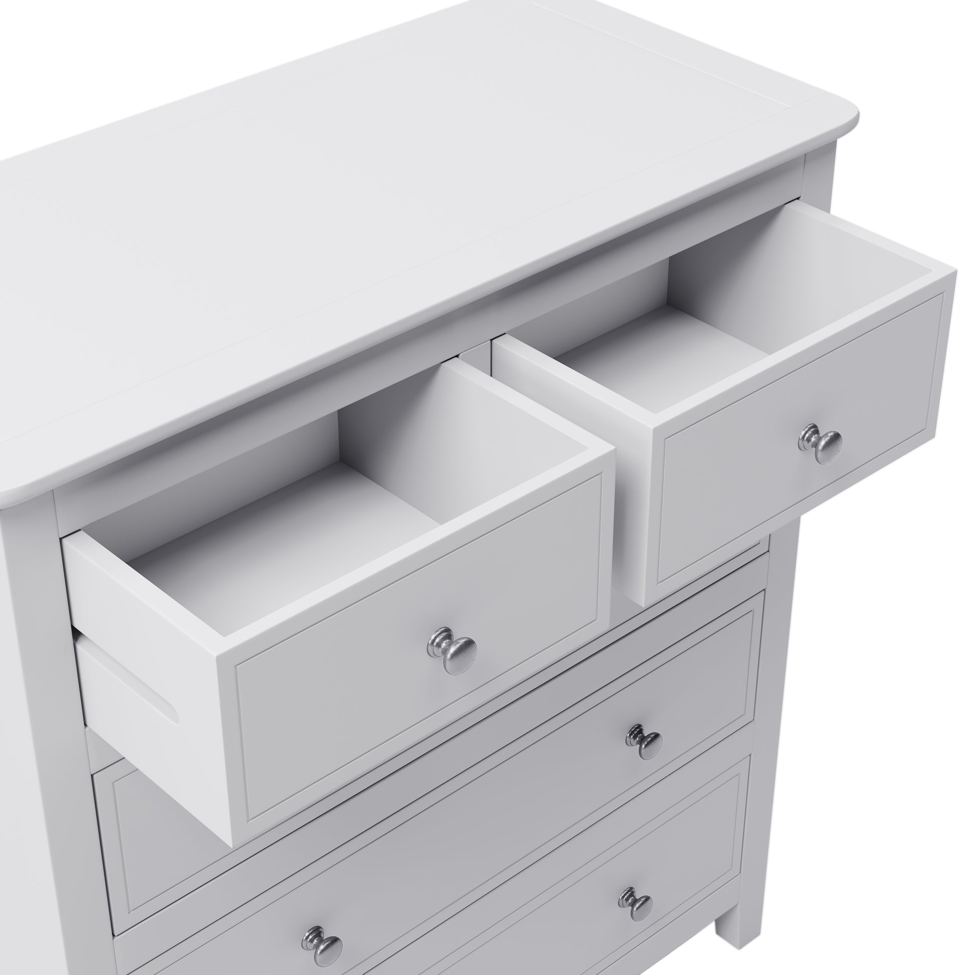 5 Drawers Solid Wood Chest In White Old Sku:Wf283150Aak White Solid Wood