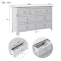 7 Drawers Solid Wood Dresser In White Old Sku:Wf283151Aak White Solid Wood