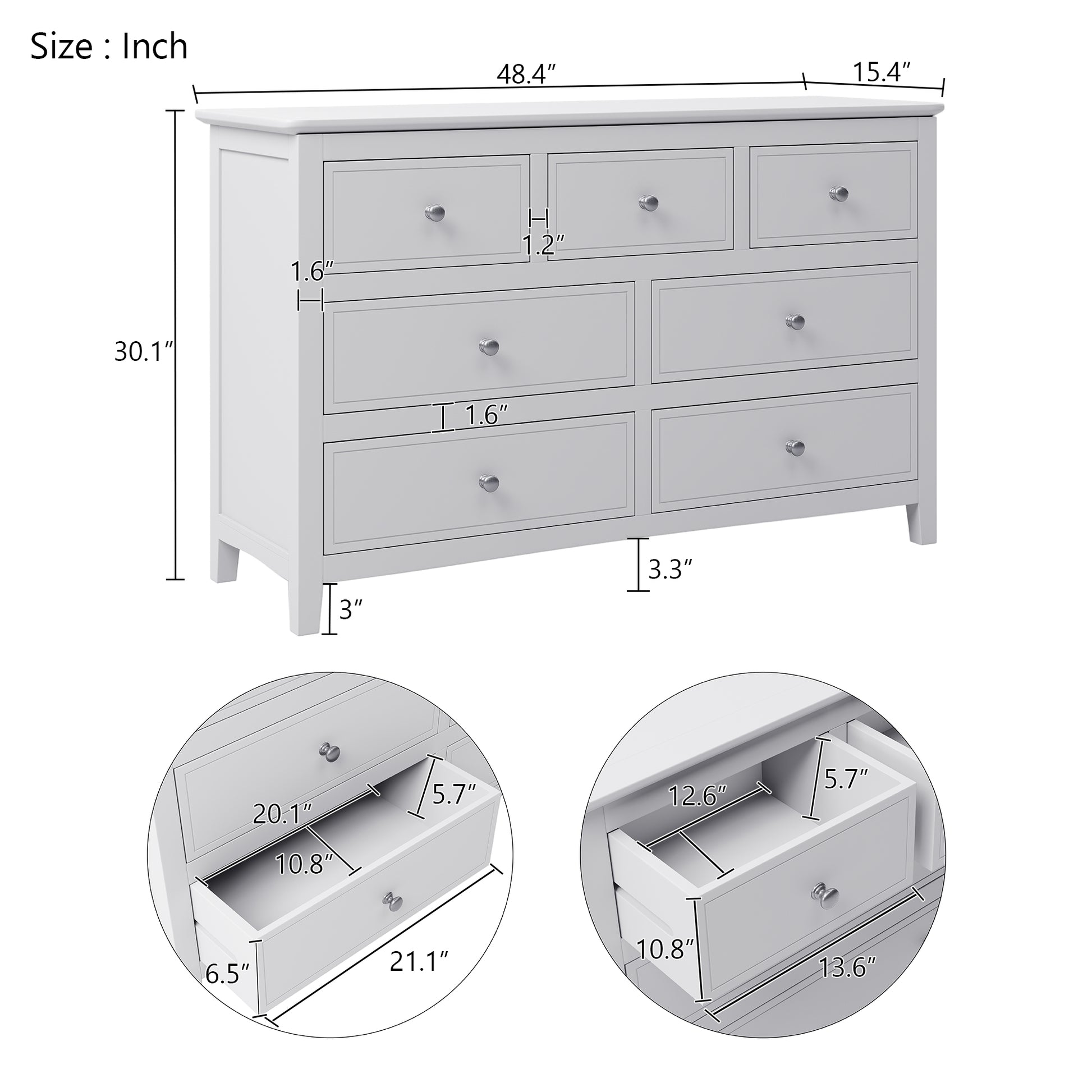 White Solid Wood 5 Pieces Full Bedroom Sets Bed Nightstand*2 Chest Dresser Old Sku:Bs515100Aak Full White 5 Piece Set Solid Wood