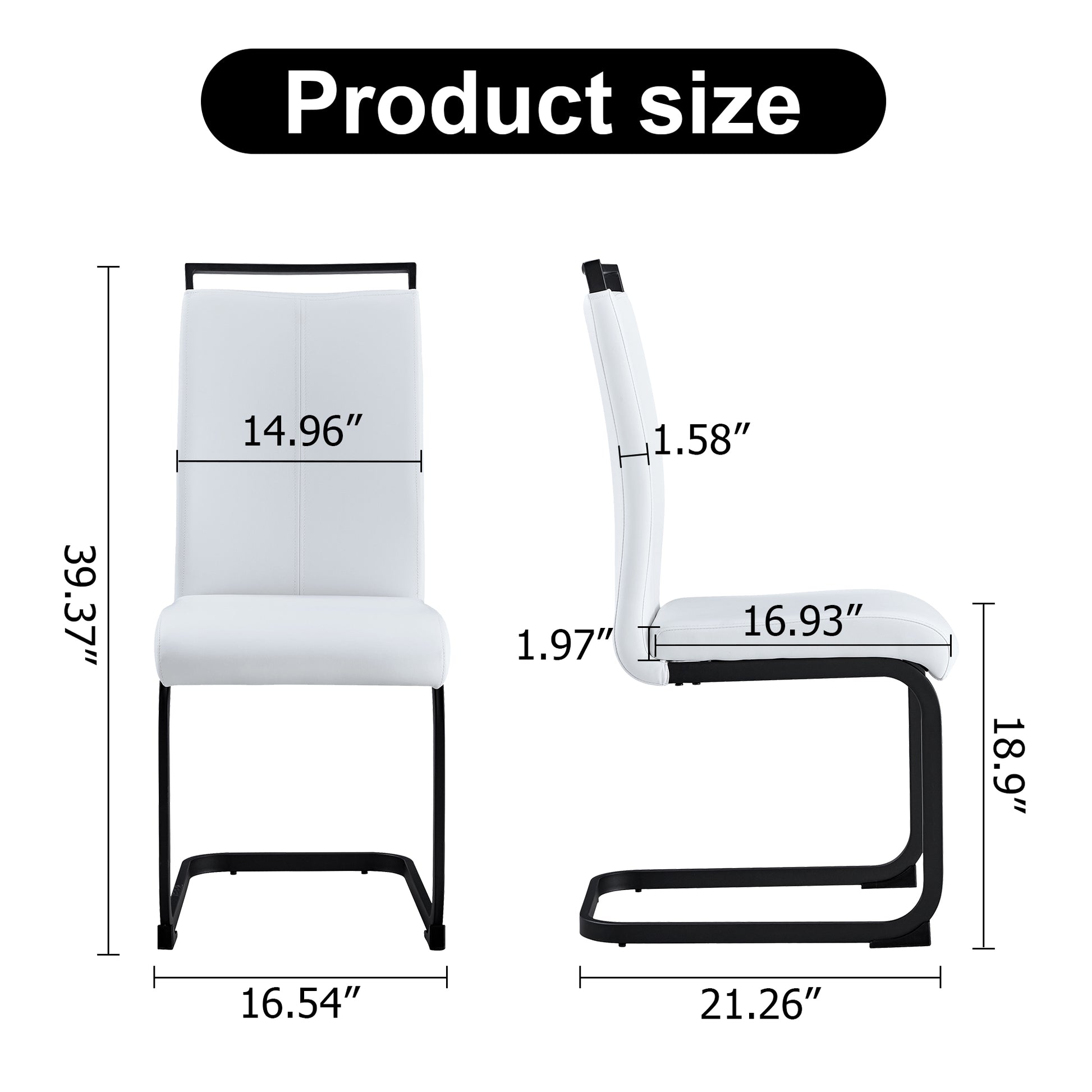 Table And Chair Set. A White Imitation Marble Desktop With Mdf Legs And Gold Metal Decorative Strips. Paired With 6 Dining Chairs With White Backrest And Black Metal Legs.F Hh C 1162 White Mdf Glass