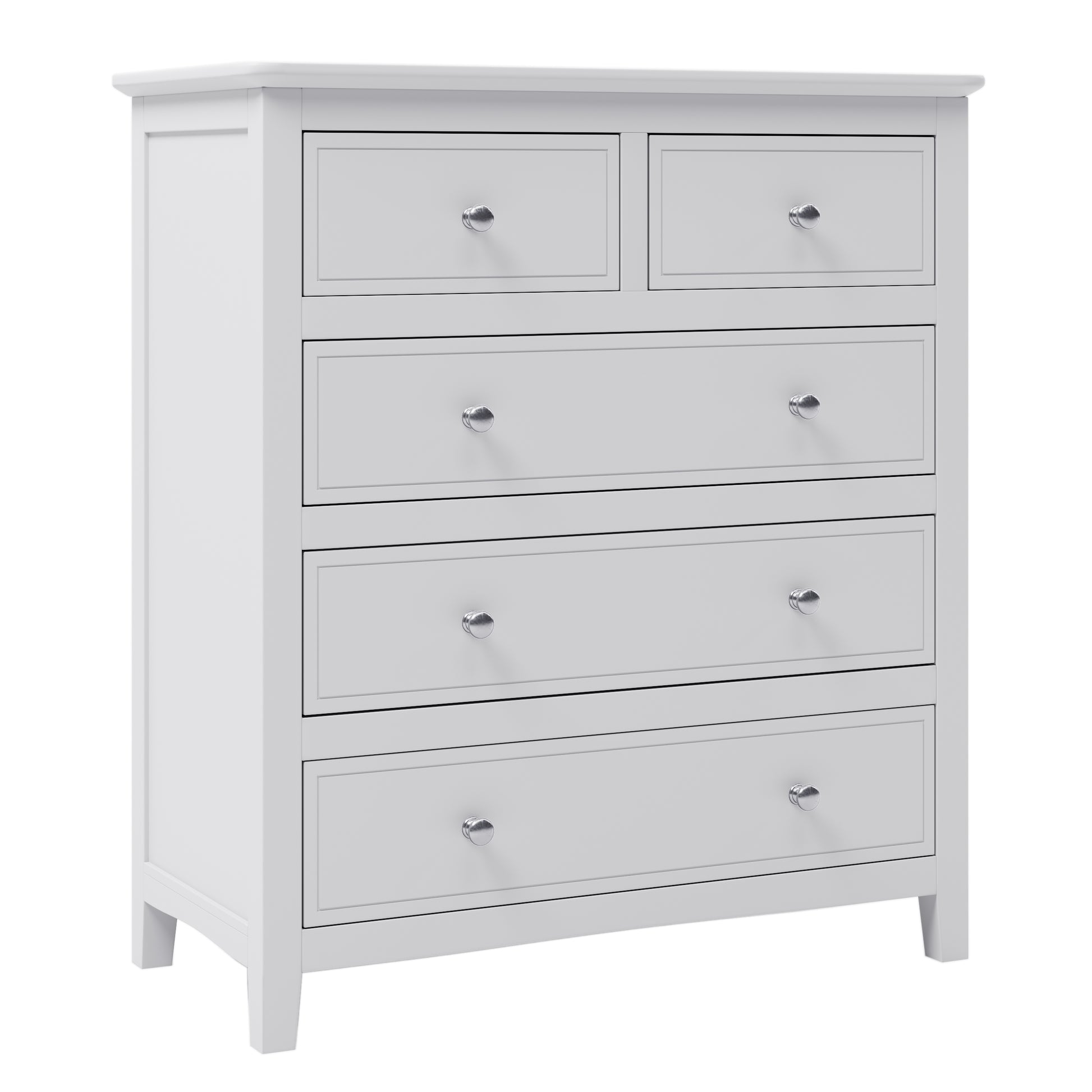 5 Drawers Solid Wood Chest In White Old Sku:Wf283150Aak White Solid Wood