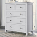 White Solid Wood 5 Pieces Full Bedroom Sets Bed Nightstand*2 Chest Dresser Old Sku:Bs515100Aak Full White 5 Piece Set Solid Wood