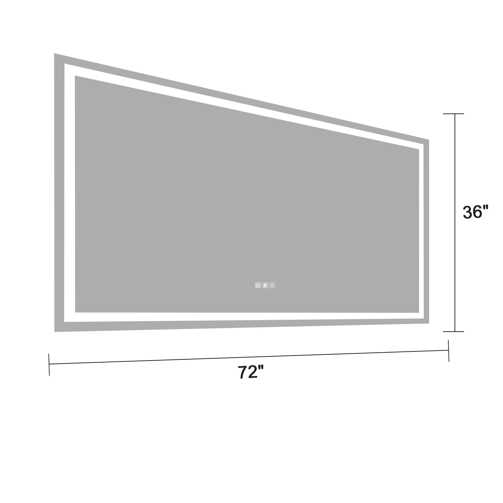 Same As W134070942 L4004 72" 36" Led Mirror Light Bathroom,Anti Fog & Dimming Led Bathroom Vanity Mirror Transparent Modern Glass