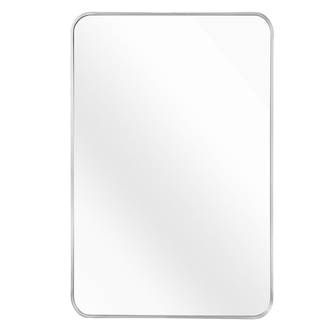 Silver 24 "X32" Rectangular Bathroom Wall Mirror Silver Classic Mdf Glass Aluminium Alloy