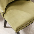 Nikki Collection Modern, High End Tufted Solid Wood Contemporary Velvet Upholstered Dining Chair With Wood Legs Trim 2 Pcs Set,Olive Green,Sw2001Ol Olive Green Foam Velvet
