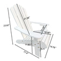 Outdoor Or Indoor Wood Children Adirondack Chair,White White Solid Wood