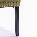 Nikki Collection Modern, High End Tufted Solid Wood Contemporary Velvet Upholstered Dining Chair With Wood Legs Trim 2 Pcs Set,Olive Green,Sw2001Ol Olive Green Foam Velvet