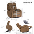 Lift Chair Recliner For Elderly Power Remote Control Recliner Sofa Relax Soft Chair Anti Skid Australia Cashmere Fabric Furniture Living Room Brown Light Brown Wood Primary Living Space Heavy Duty Rubberwood Brown Polyester Power Remote Medium Soft