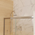 60 In. X 70 In. Traditional Sliding Shower Door In Chrome With Clear Glass Chrome Glass