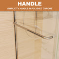 60 In. X 70 In. Traditional Sliding Shower Door In Chrome With Clear Glass Chrome Glass