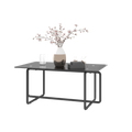 Modern Tempered Glass Tea Table Coffee Table, Table For Living Room,Black Black Tempered Glass