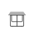 Modern Tempered Glass Tea Table Coffee Table, Table For Living Room,Black Black Tempered Glass