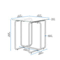 Modern Tempered Glass Coffee Table End Table Side Table For Living Room,Bedroom, Transparent Transparent Tempered Glass