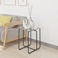 Modern Tempered Glass Coffee Table End Table Side Table For Living Room,Bedroom, Transparent Transparent Tempered Glass