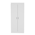 Varese Pantry Cabinet, Double Door,Five Shelves White White Kitchen Open Storage Space Particle Board Particle Board