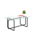Modern Tempered Glass Tea Table Coffee Table, Table For Living Room,Transparent Transparent Tempered Glass