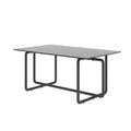 Modern Tempered Glass Tea Table Coffee Table, Table For Living Room,Black Black Tempered Glass