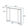 Console Table Single Layer Tempered Glass Rectangular Porch Table Black Leg Double Tempered Glass Tea Table,Transparent Transparent Tempered Glass