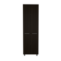 Baleare Pantry Cabinet, Five Interior Shelves, Four Legs Black Black Bedroom Modern Particle Board Particle Board