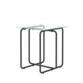 Modern Tempered Glass Coffee Table End Table Side Table For Living Room,Bedroom, Transparent Transparent Tempered Glass