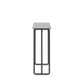 Console Table Single Layer Tempered Glass Rectangular Porch Table Black Leg Double Tempered Glass Tea Table,Black Black Tempered Glass
