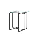 Modern Tempered Glass Coffee Table End Table Side Table For Living Room,Bedroom, Transparent Transparent Tempered Glass