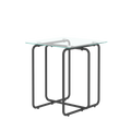 Modern Tempered Glass Coffee Table End Table Side Table For Living Room,Bedroom, Transparent Transparent Tempered Glass