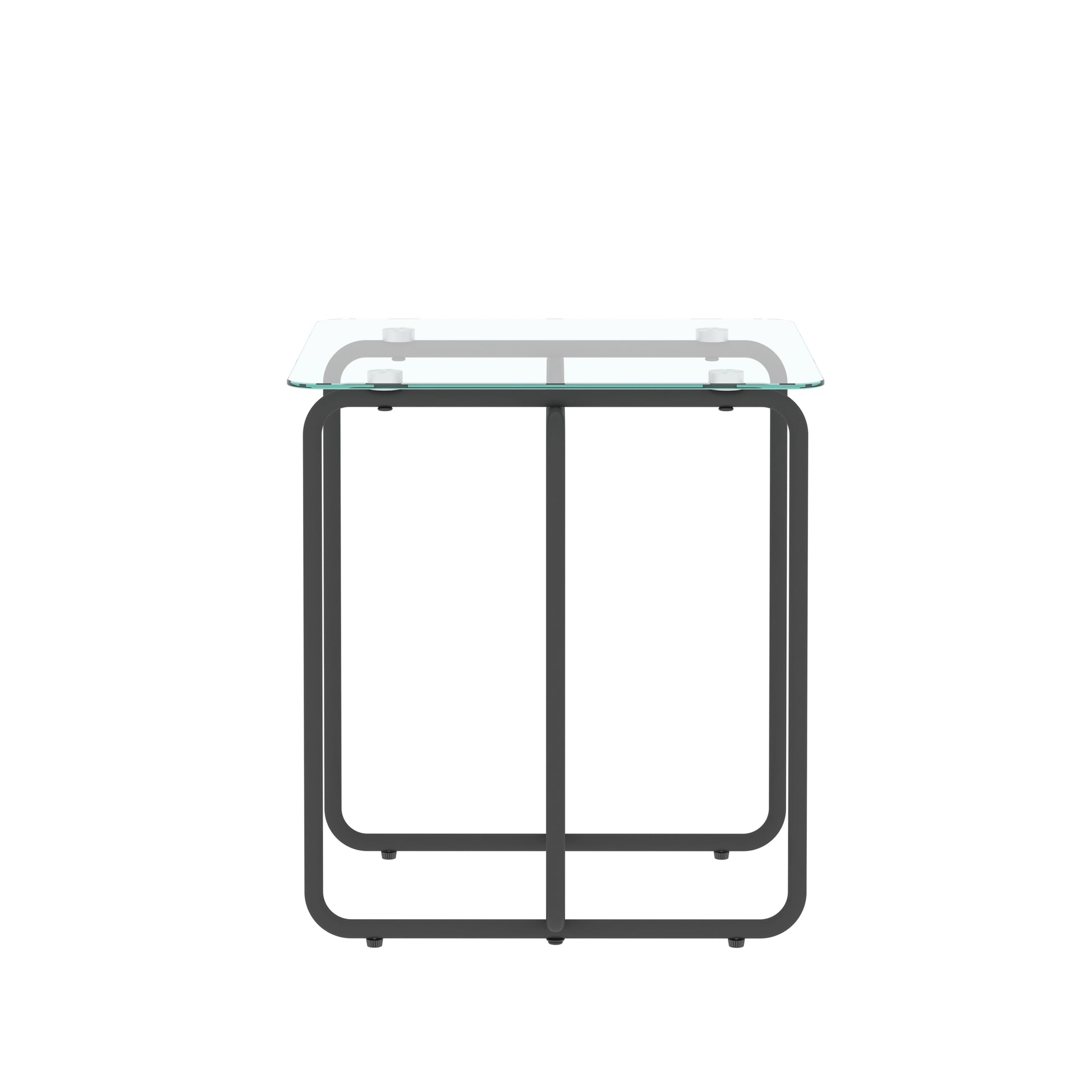 Modern Tempered Glass Coffee Table End Table Side Table For Living Room,Bedroom, Transparent Transparent Tempered Glass