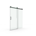 68 To 72 In. W X 76 In. H Sliding Frameless Soft Close Shower Door With Premium 3 8 Inch 10Mm Thick Tampered Glass In Matte Black 22D01 72Mb Matte Black Stainless Steel