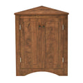 Brown Triangle Bathroom Storage Cabinet With Adjustable Shelves, Freestanding Floor Cabinet For Home Kitchen Brown Mdf