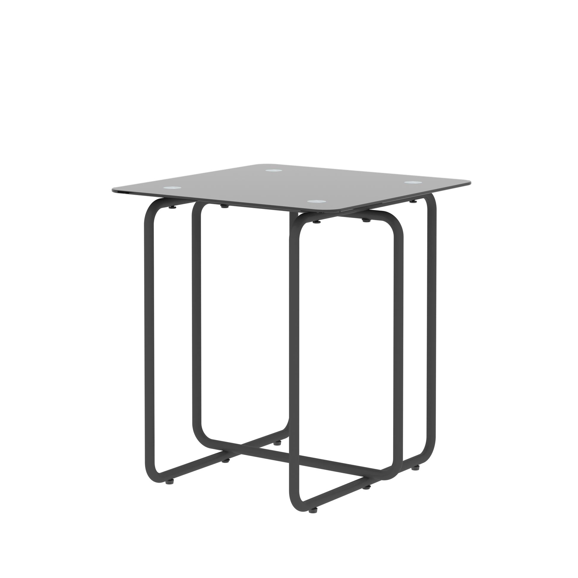 Modern Tempered Glass Coffee Table End Table Side Table For Living Room,Bedroom, Black Black Glass