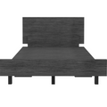 Kaia Twin Bed Base, Headboard Smokey Oak Twin Gray Composite Bedroom Modern Bed Frame Particle Board Particle Board