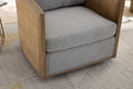 Coolmore Swivel Barrel Chair, Comfy Round Accent Sofa Chair For Living Room, 360 Degree Swivel Barrel Club Chair, Leisure Arm Chair For Nursery, Hotel, Bedroom, Office, Lounge Gray Boucle Gray Foam Boucle