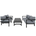 Multi Person Outdoor Steel Sofa Set, Waterproof, Anti Rust And Anti Uv, Suitable For Gardens And Lawns Light Gray Steel