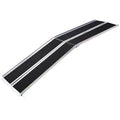 Wheel Chair Ramp 8Ft ,Aluminium Threhold Ramp,Portable And Foldable, 600 Pound Capacity, Non Skid Surface, Two Separate Pieces, For Home, Steps, Stairs, Doorways Silver Aluminium