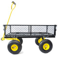 Wagon Cart Garden Cart Trucks Make It Easier To Transport Firewood Black Metal