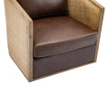 Coolmore Swivel Barrel Chair, Comfy Round Accent Sofa Chair For Living Room, 360 Degree Swivel Barrel Club Chair, Leisure Arm Chair For Nursery, Hotel, Bedroom, Office, Lounge Brown Boucle Brown Foam Leather