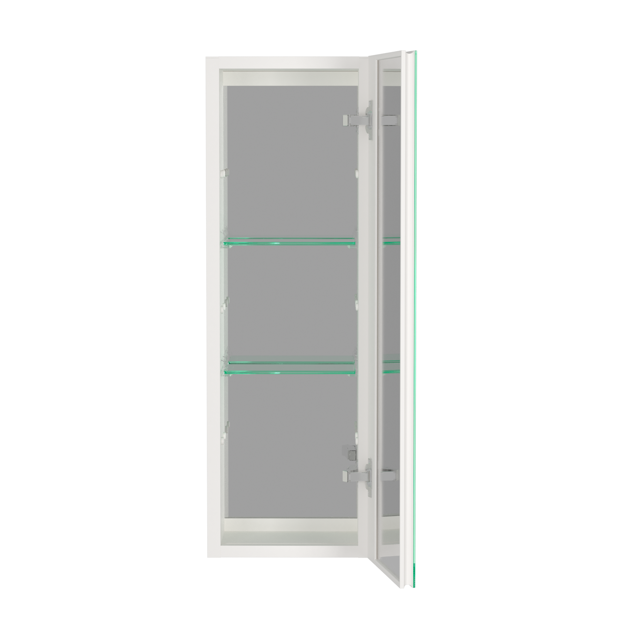 30X10 Inch White Medicine Cabinet With Storage Aluminum Bathroom Medicine Cabinets Mirror Adjustable Glass Shelves Right Open White Modern Aluminium