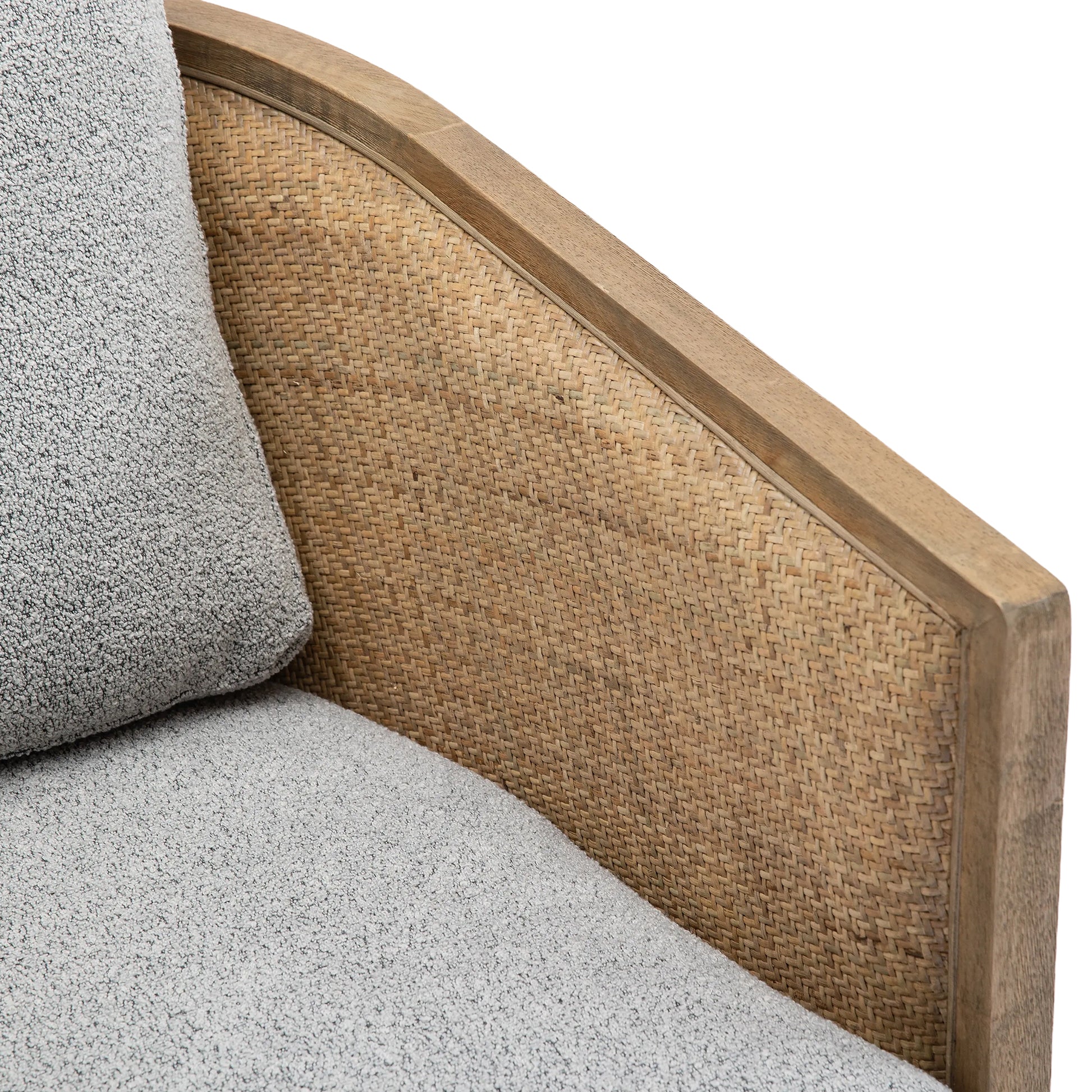 Coolmore Swivel Barrel Chair, Comfy Round Accent Sofa Chair For Living Room, 360 Degree Swivel Barrel Club Chair, Leisure Arm Chair For Nursery, Hotel, Bedroom, Office, Lounge Gray Boucle Gray Foam Boucle