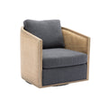 Coolmore Swivel Barrel Chair, Comfy Round Accent Sofa Chair For Living Room, 360 Degree Swivel Barrel Club Chair, Leisure Arm Chair For Nursery, Hotel, Bedroom, Office, Lounge Carbon Black Boucle Carbon Black Foam Boucle