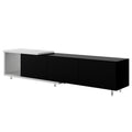 70.1'' 100'' Modern Stylish Tv Stand Tv Cabinet For 80 Inch Tv, White Black, Old Sku:Wf299723Aab Date Of Expected Arrival: 11.25 Black 80 89 Inches Particle Board