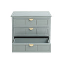 3 Drawer Cabinet, American Furniture,Suitable For Bedroom, Living Room, Study Light Gray Mdf