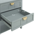 2 Drawer Side Table,American Style, End Table,Suitable For Bedroom, Living Room, Study Light Gray Mdf