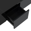 Coffee Table With 2 Large Hidden Storage Compartment, Extendable Cocktail Table With 2 Drawers, High Gloss Center Table With Sliding Top For Living Room, 39.3
